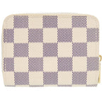 Louis Vuitton Zippy Coin Purse Damier Azur White — view 2