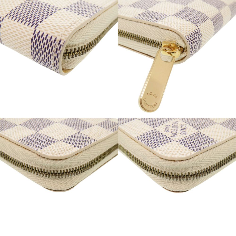 Louis Vuitton Zippy Coin Purse Damier Azur White — view 3