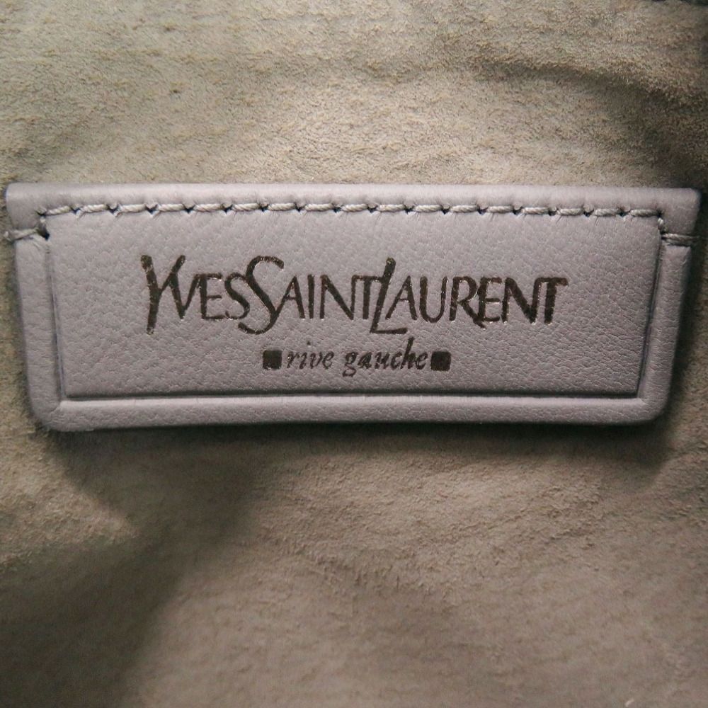 Saint Laurent Eve Roadie Leather Gray Bag — view 8
