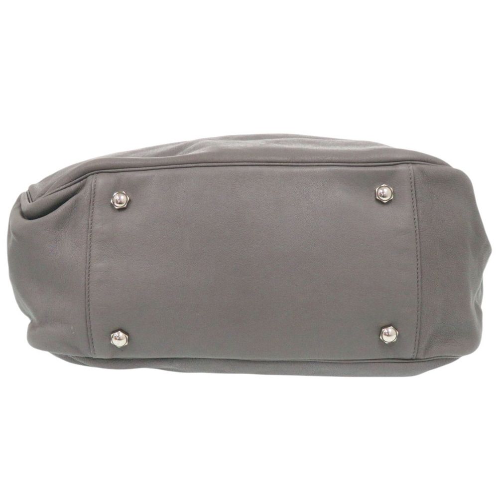 Saint Laurent Eve Roadie Leather Gray Bag — view 3
