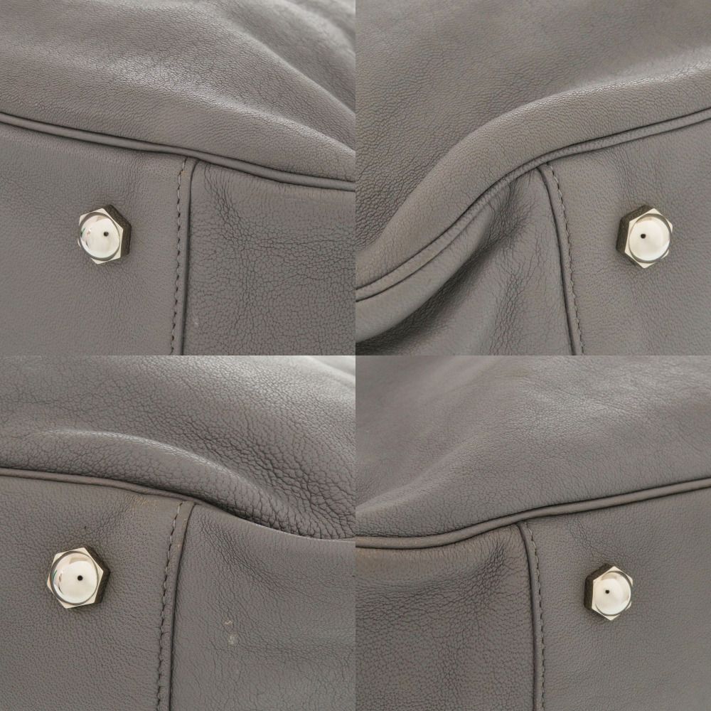 Saint Laurent Eve Roadie Leather Gray Bag — view 4