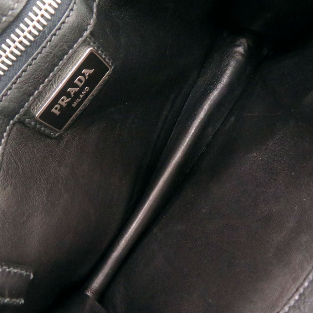 Prada Leather Black Clutch — view 6