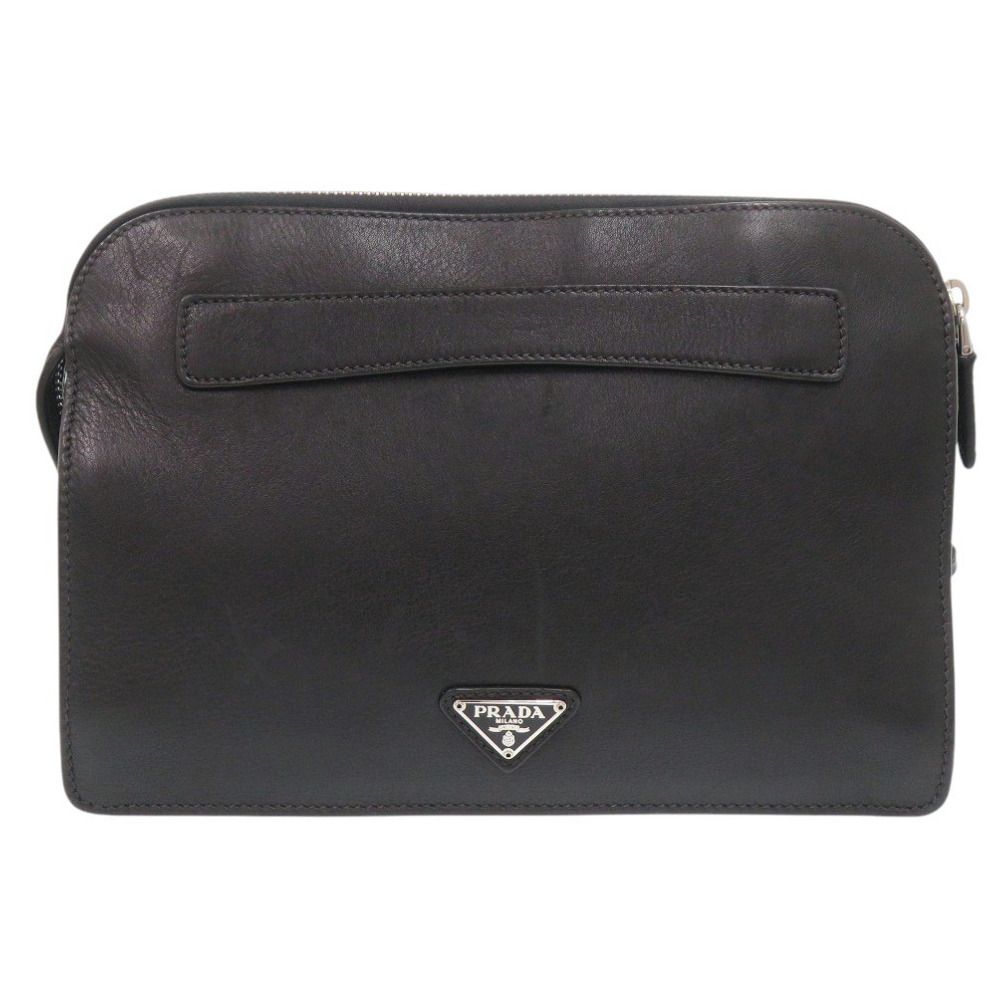 Prada Leather Black Clutch — view 2