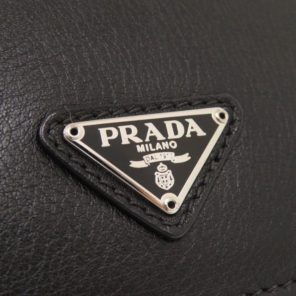 Prada Leather Black Clutch — view 8