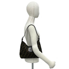 Fendi Vintage Zucca FF Pattern Canvas Leather Shoulder Bag Brown — view 2