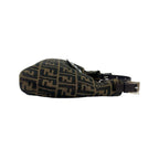 Fendi Vintage Zucca FF Pattern Canvas Leather Shoulder Bag Brown — view 6