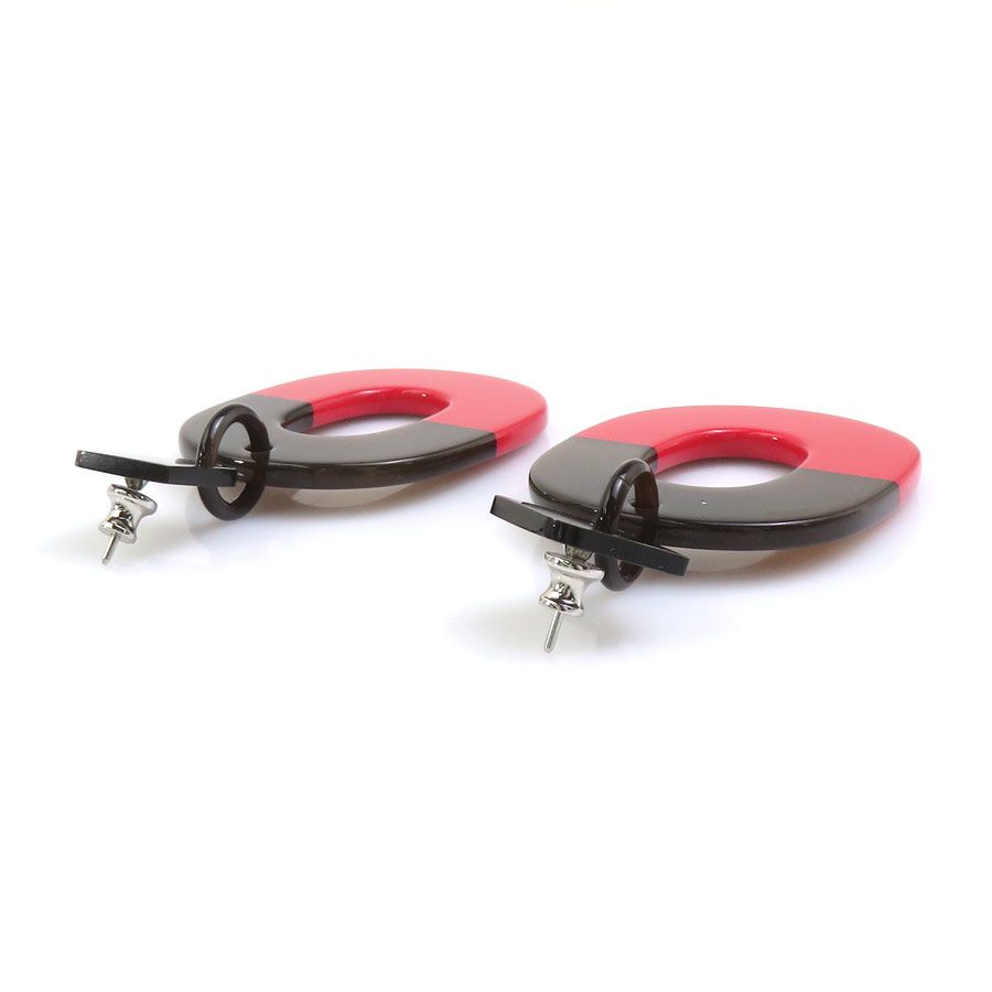 Hermes Earrings Isthme Red — view 4