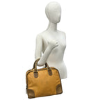 Loewe Anagram Logo Stamp Leather Mini Boston Bag Brown — view 2