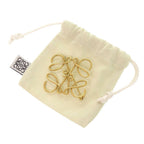 Loewe Anagram Metal Gold Brooch — view 2