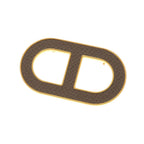 Hermes Chaine D'ancre Veau Epsom Etain Gold Brooch
