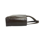 Prada Cutout Logo Leather Tote Shoulder Bag Brown — view 6