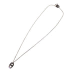 Hermes Chaine Maillon PM FJ 03 Necklace Metal Silver Black — view 6