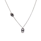 Hermes Chaine Maillon PM FJ 03 Necklace Metal Silver Black — view 3