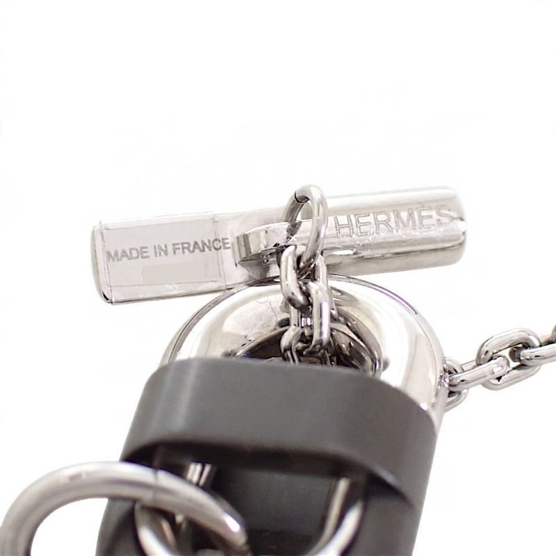 Hermes Chaine Maillon PM FJ 03 Necklace Metal Silver Black — view 8