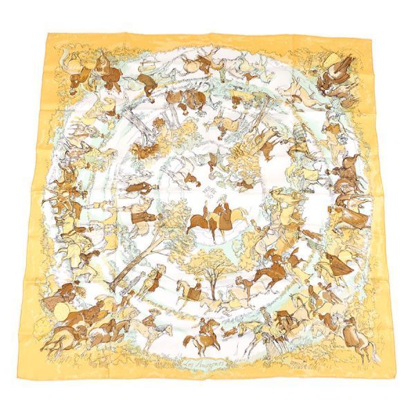 Hermes Carre 90 les Amazones Scarf