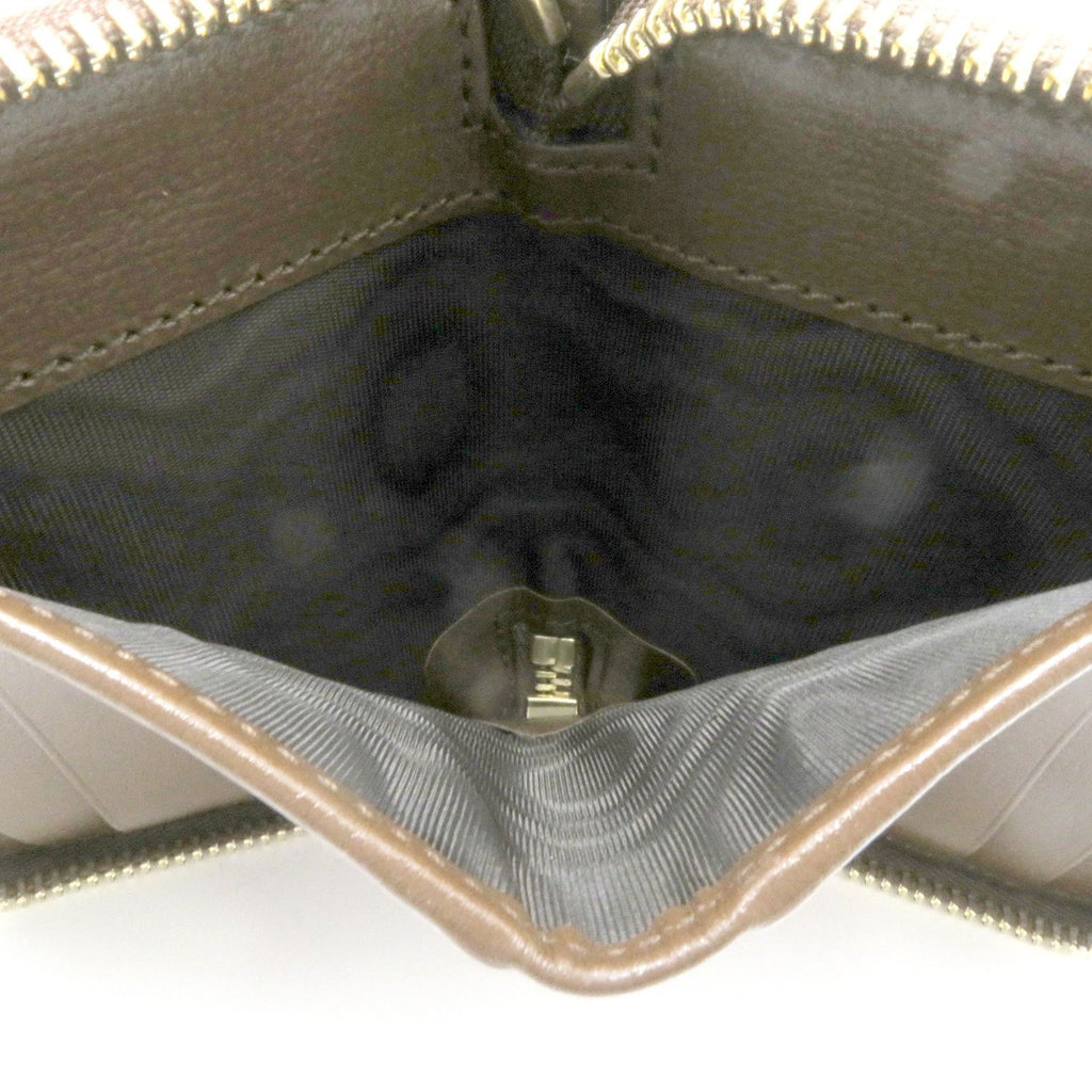 Gucci Interlocking G Supreme Round Beige Brown Card Case Canvas — view 5