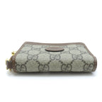 Gucci Interlocking G Supreme Round Beige Brown Card Case Canvas — view 4