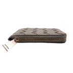 Bottega Veneta Coin Purse Stamp Square Zip Around Wallet Leather Gray — view 4
