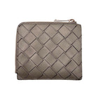 Bottega Veneta Coin Purse Stamp Square Zip Around Wallet Leather Gray — view 2