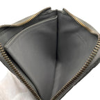 Bottega Veneta Coin Purse Stamp Square Zip Around Wallet Leather Gray — view 8