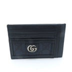 Gucci Double G Supreme Card Case Navy Leather