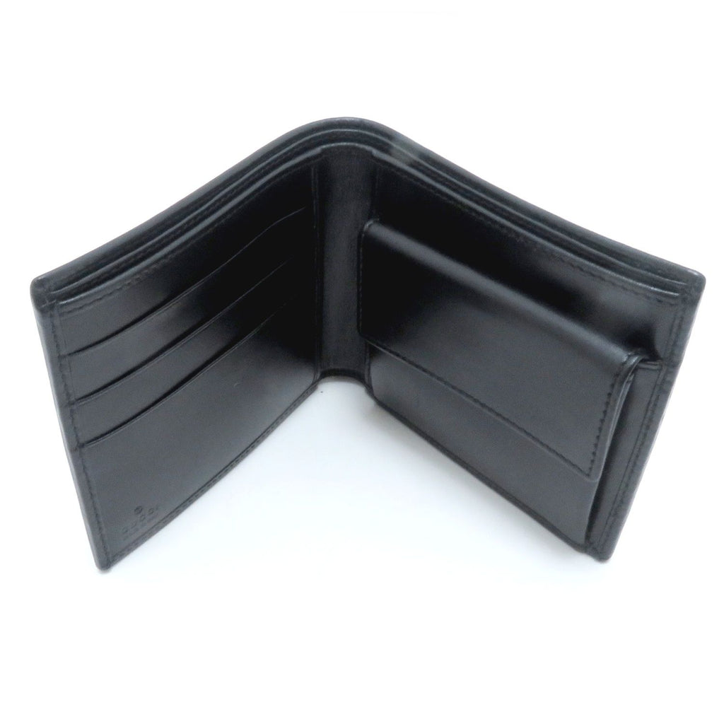 Gucci Sherry Line GG Bifold Wallet Black Canvas Leather — view 3