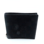 Gucci Sherry Line GG Bifold Wallet Black Canvas Leather