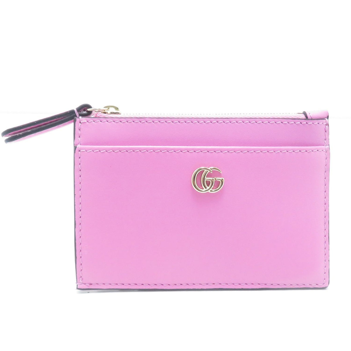 Gucci Double G Fragment Case Pink Leather Coin Purse