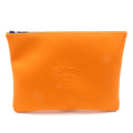 Hermes Neobain Trousse Flat GM Orange Black Pouch Rubber