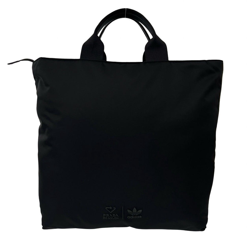 Prada Re-Nylon Tote Adidas Collaboration Nylon Leather 2-Way Shoulder Bag Black — view 3