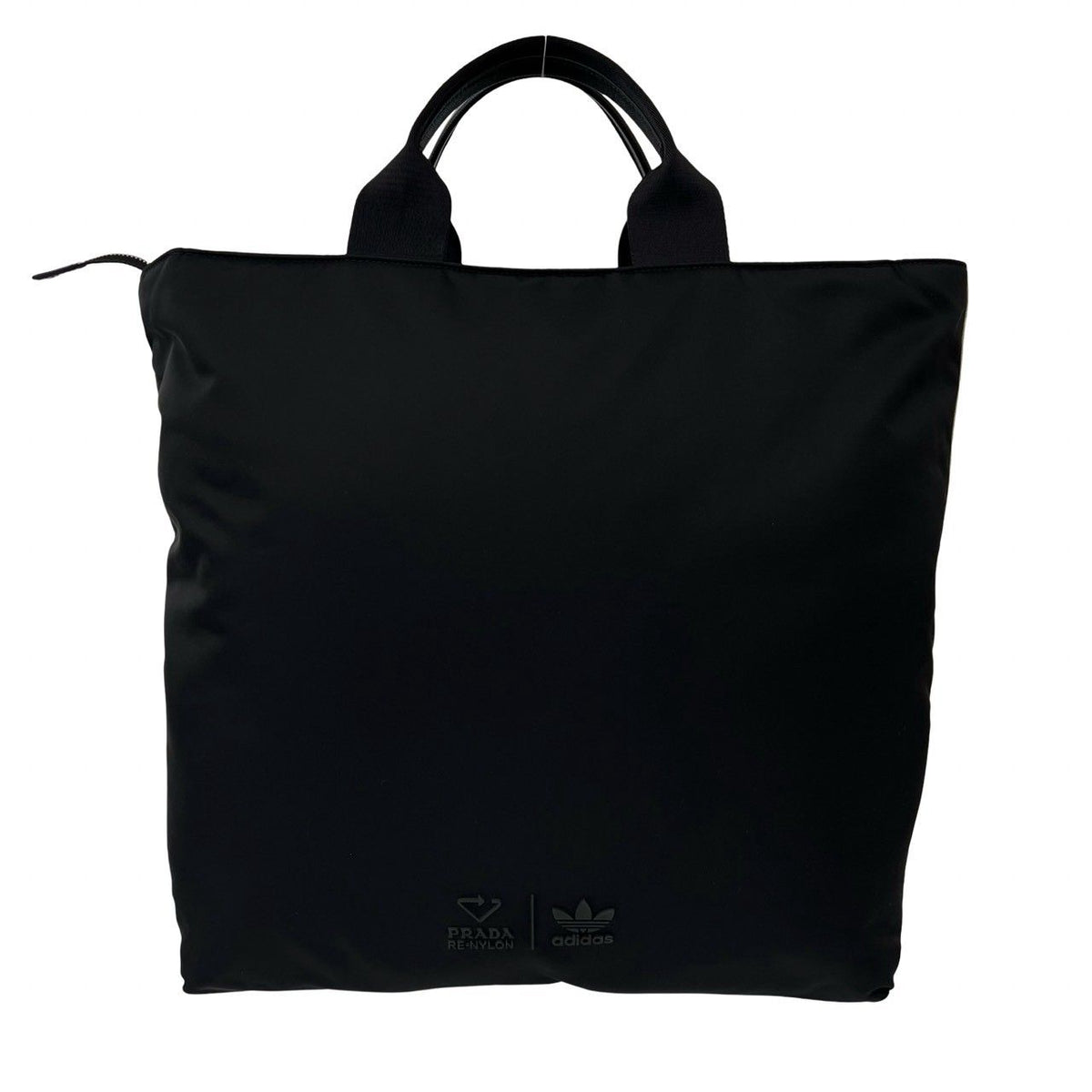 Prada Re-Nylon Tote Adidas Collaboration Nylon Leather 2-Way Shoulder Bag Black — view 3