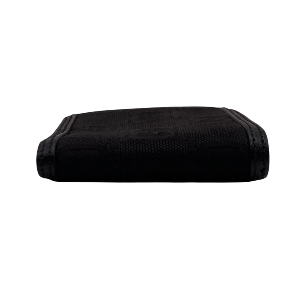 Gucci Bifold Wallet Off the Grit Leather Black Gold GG Logo — view 6