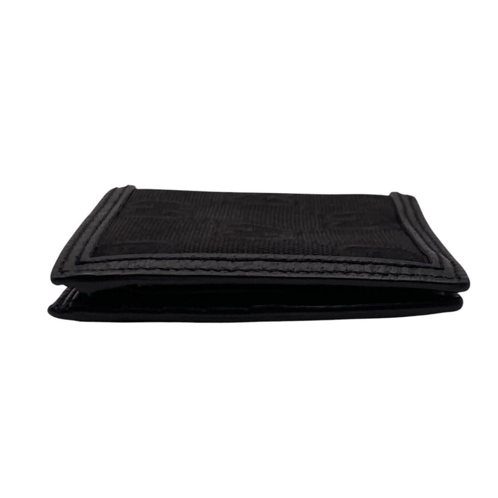 Gucci Bifold Wallet Off the Grit Leather Black Gold GG Logo — view 5