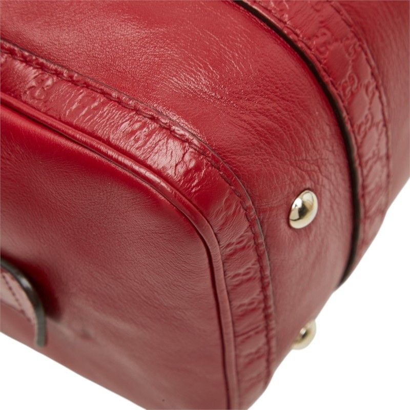 Gucci Micro Guccissima Mini Boston Bag Red Leather — view 7