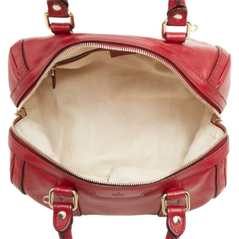 Gucci Micro Guccissima Mini Boston Bag Red Leather — view 8