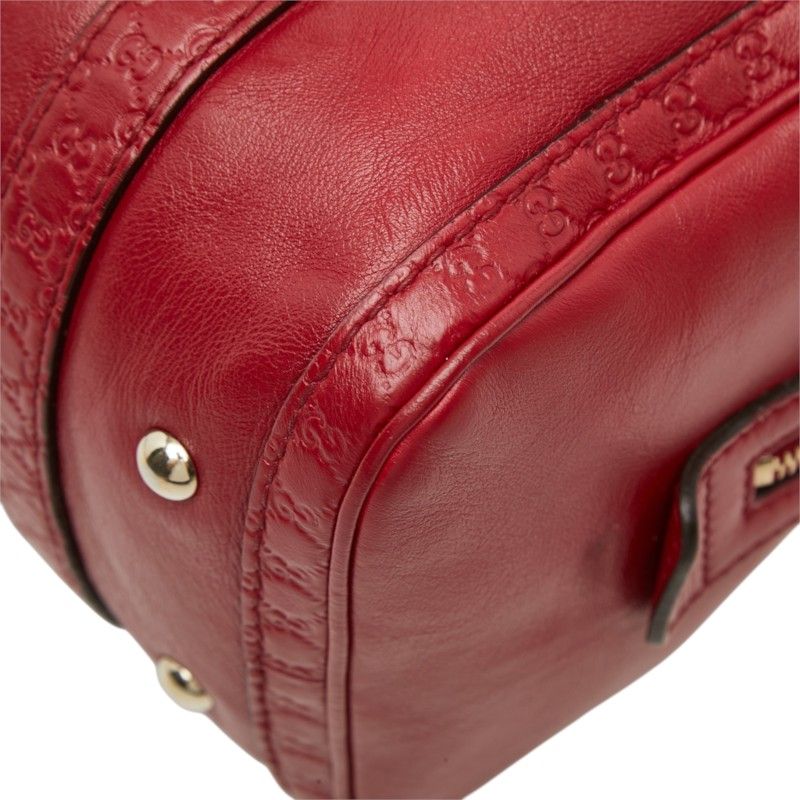 Gucci Micro Guccissima Mini Boston Bag Red Leather — view 4