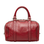 Gucci Micro Guccissima Mini Boston Bag Red Leather