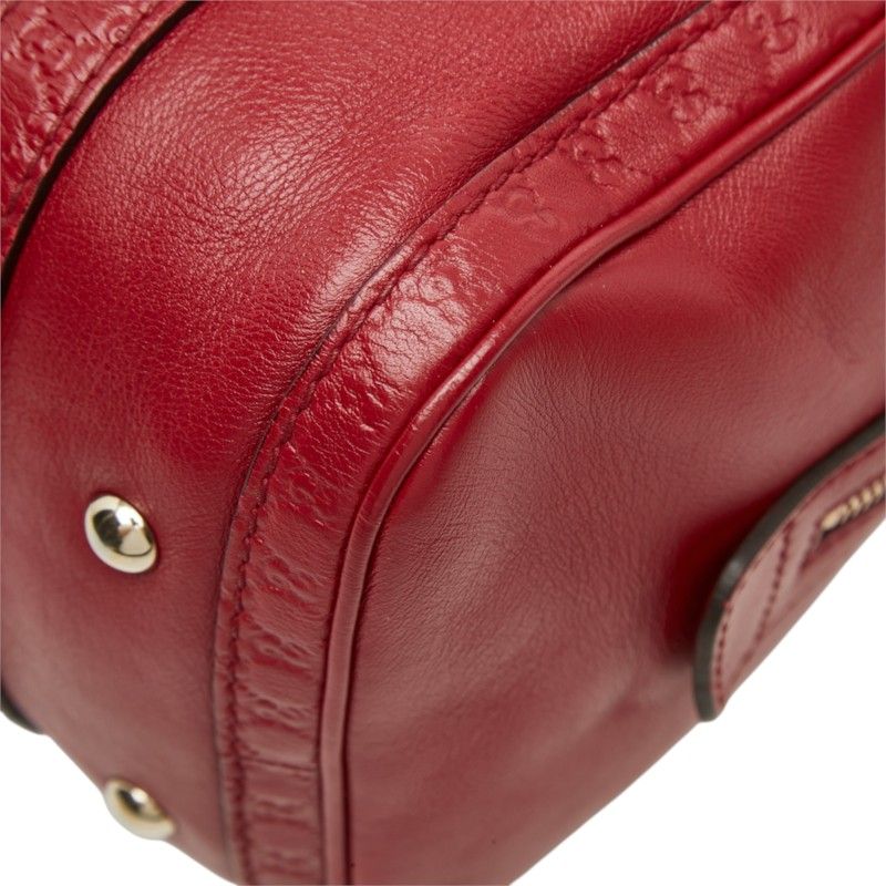 Gucci Micro Guccissima Mini Boston Bag Red Leather — view 6