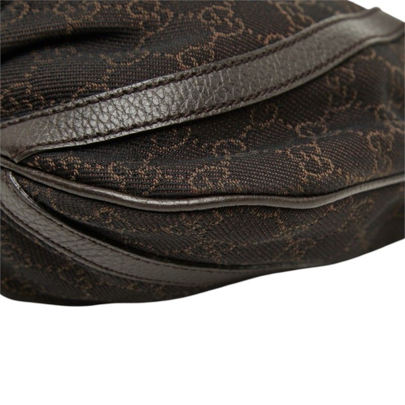 Gucci GG Canvas Crossbody Shoulder Bag Brown — view 4