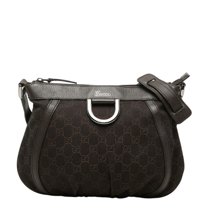 Gucci GG Canvas Crossbody Shoulder Bag Brown