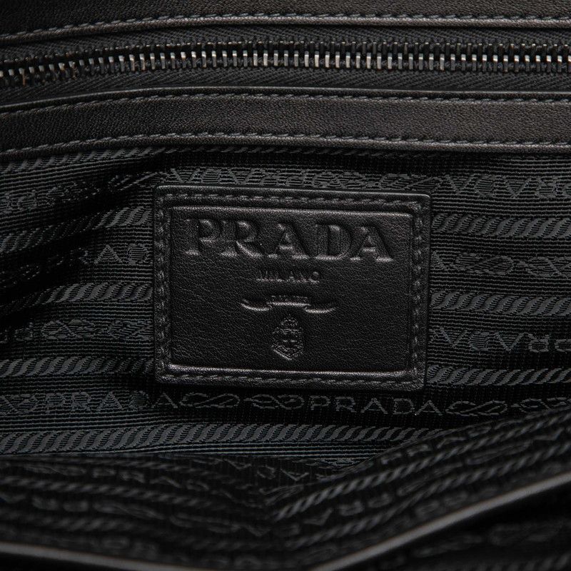 Prada Tote 2-Way Shoulder Bag Black Leather — view 5