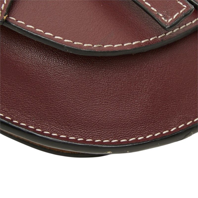 Loewe Gate Crossbody Mini Shoulder Bag Bordeaux Leather — view 4