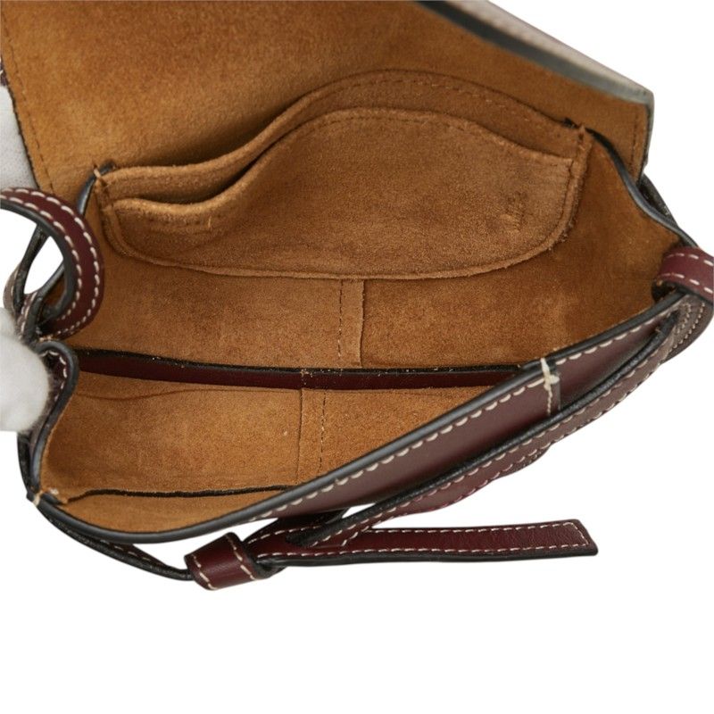 Loewe Gate Crossbody Mini Shoulder Bag Bordeaux Leather — view 8