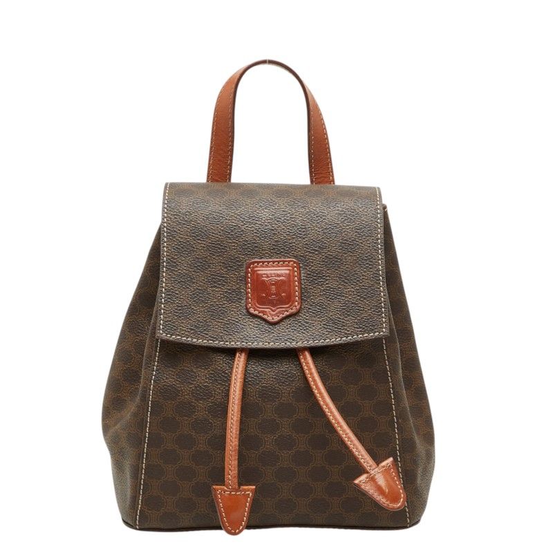 Celine Macadam Mini Backpack Brown Leather
