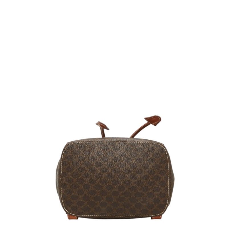 Celine Macadam Mini Backpack Brown Leather — view 3