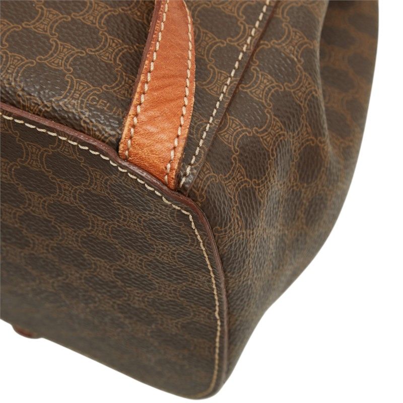 Celine Macadam Mini Backpack Brown Leather — view 6