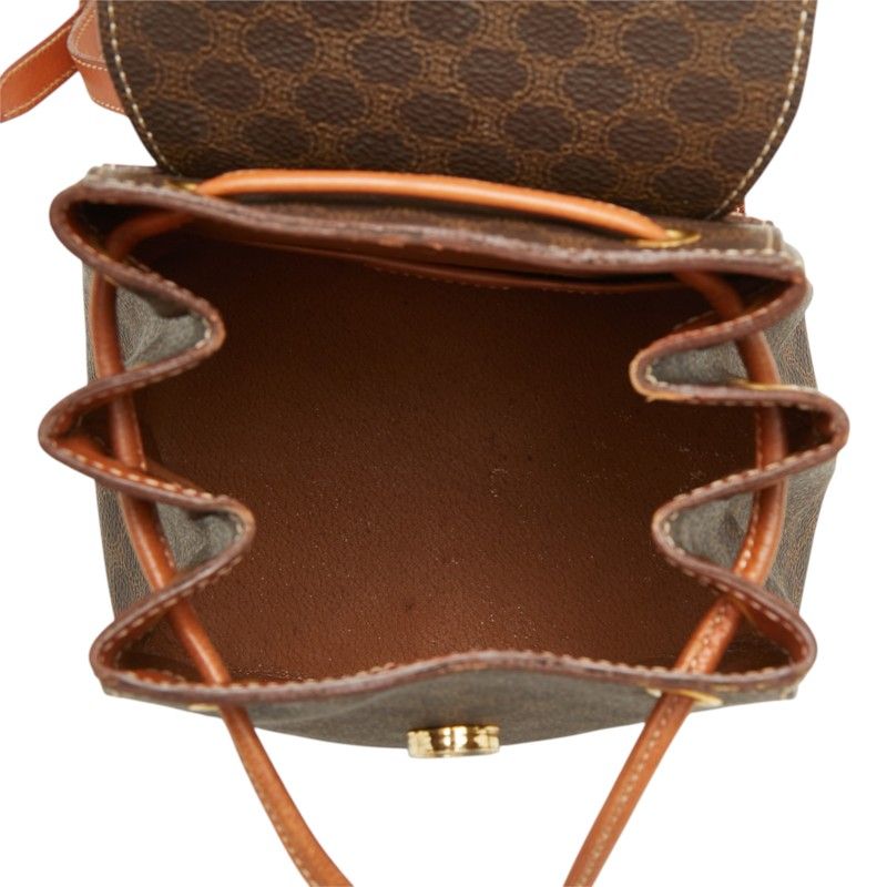 Celine Macadam Mini Backpack Brown Leather — view 8
