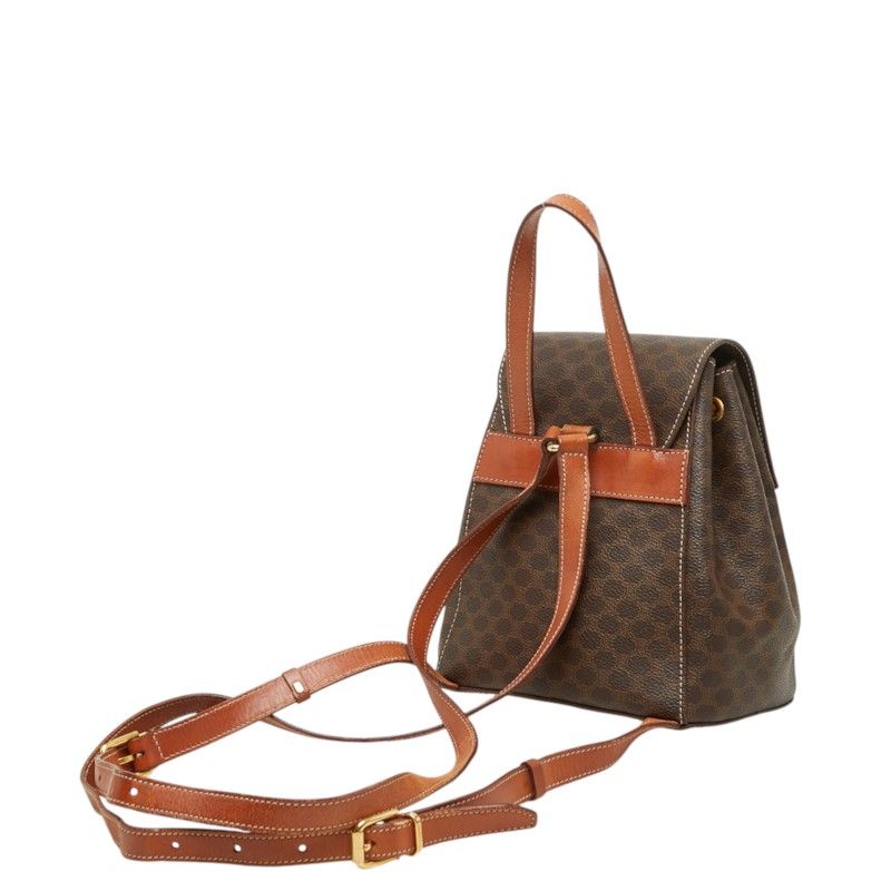 Celine Macadam Mini Backpack Brown Leather — view 2