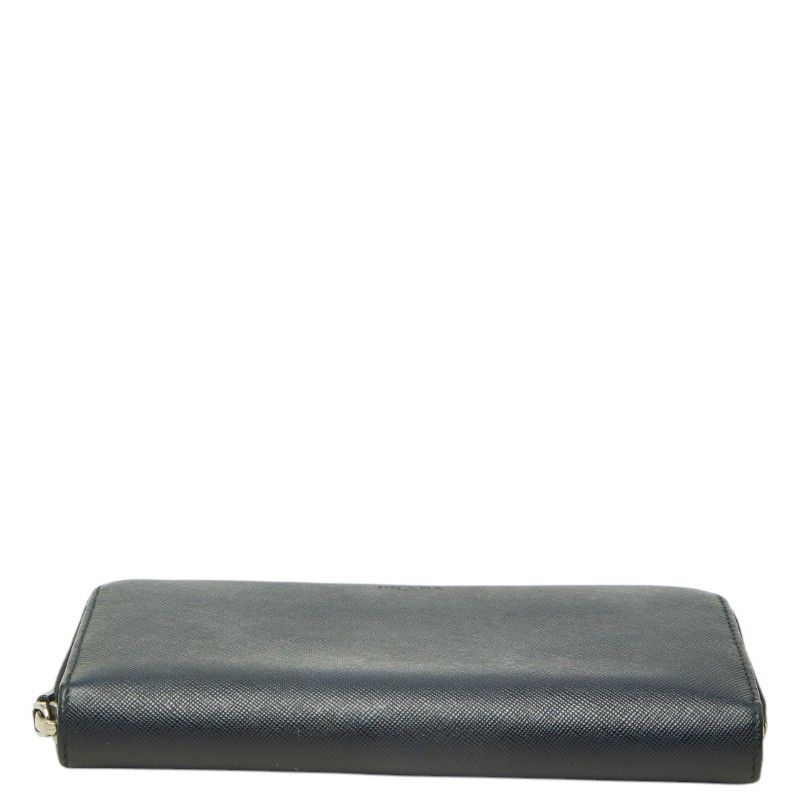 Prada Saffiano Zip Around Wallet Navy Leather — view 3