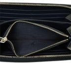 Prada Saffiano Zip Around Wallet Navy Leather — view 6